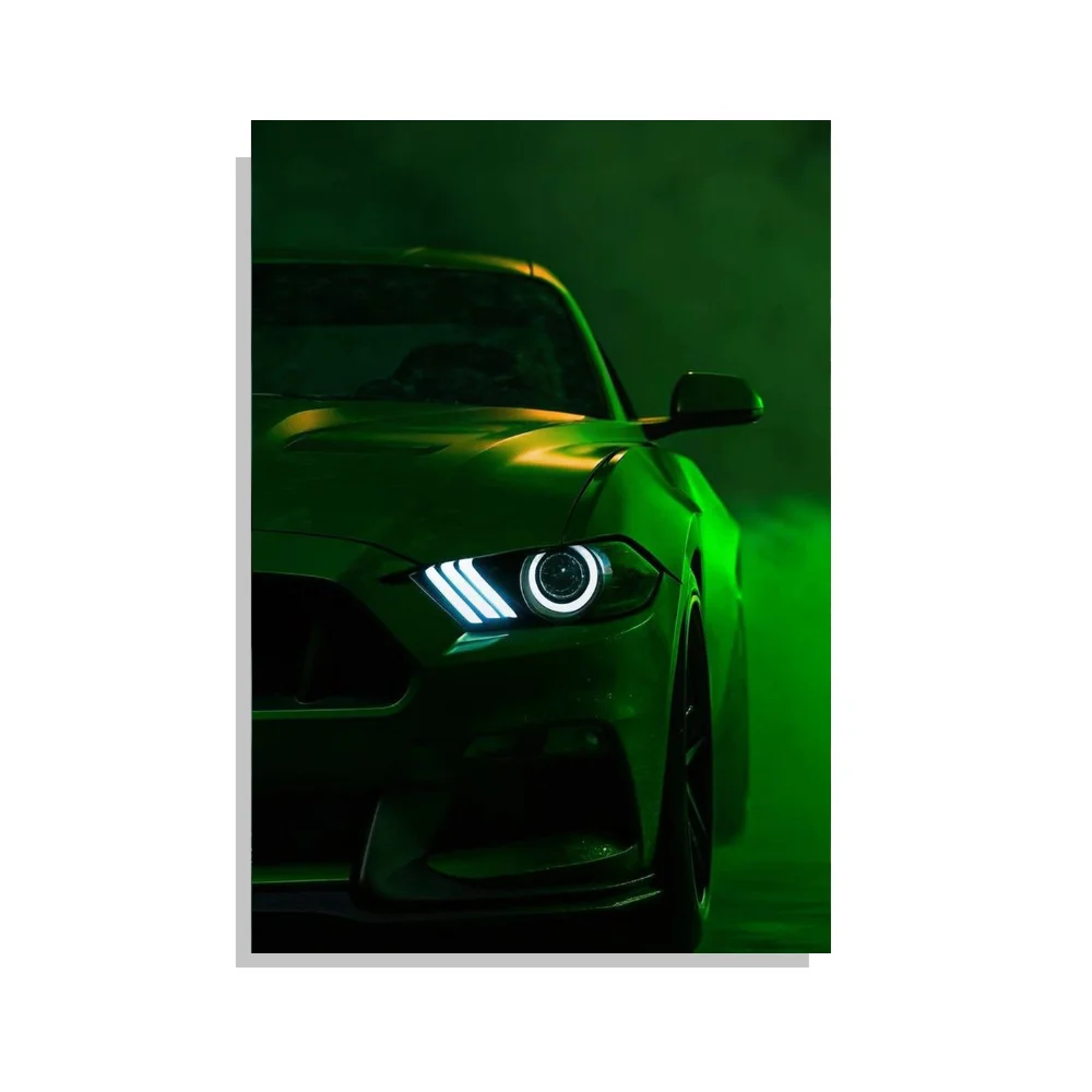 Djane Studio Neon Wall Frame | Acrylic Neon Car Frame for Living Room, Bedroom, Office & Gaming Room | Modern Home Décor | Pack of 1 | Size 12x18 Inch